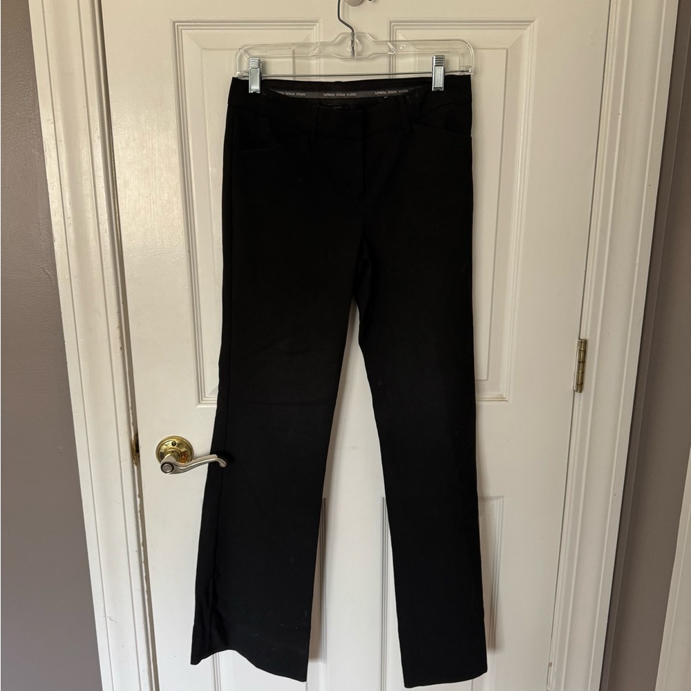 Express Design Studio Black Pinstripe Trousers